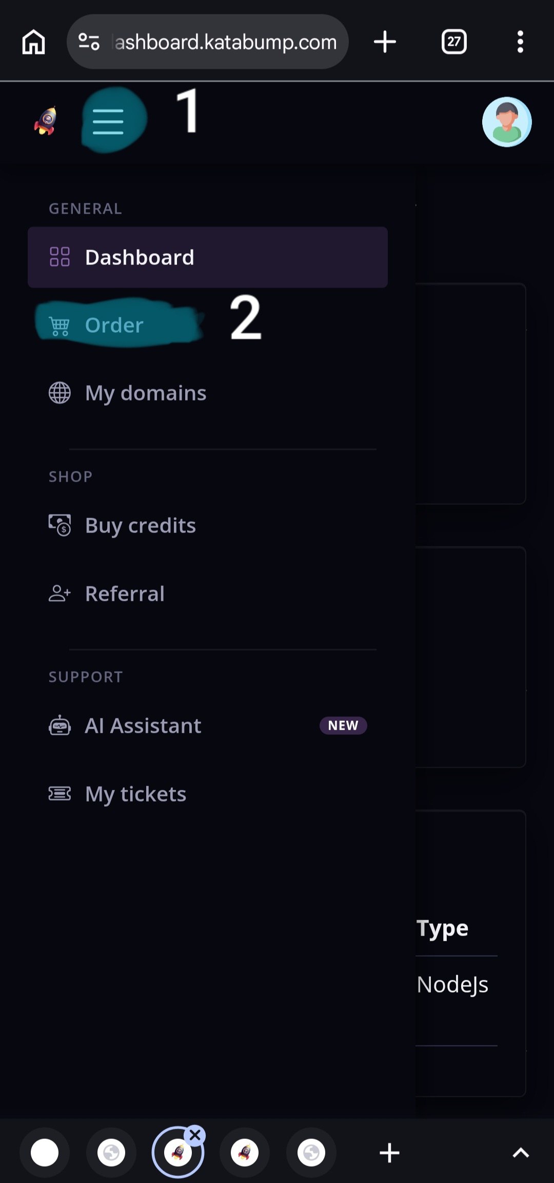 Server creation and panel login step - Image 1