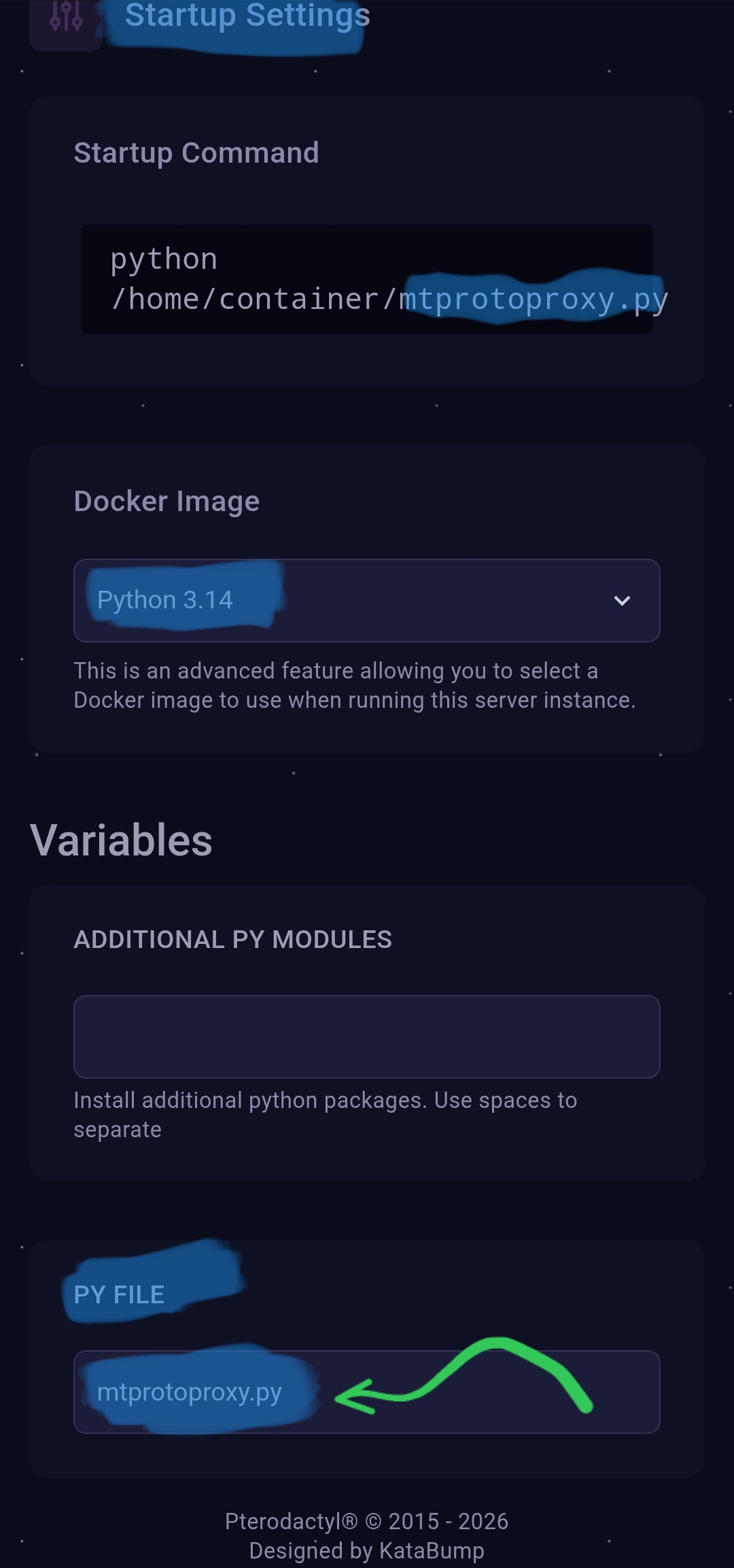 استارت کردن سرور از تب Console