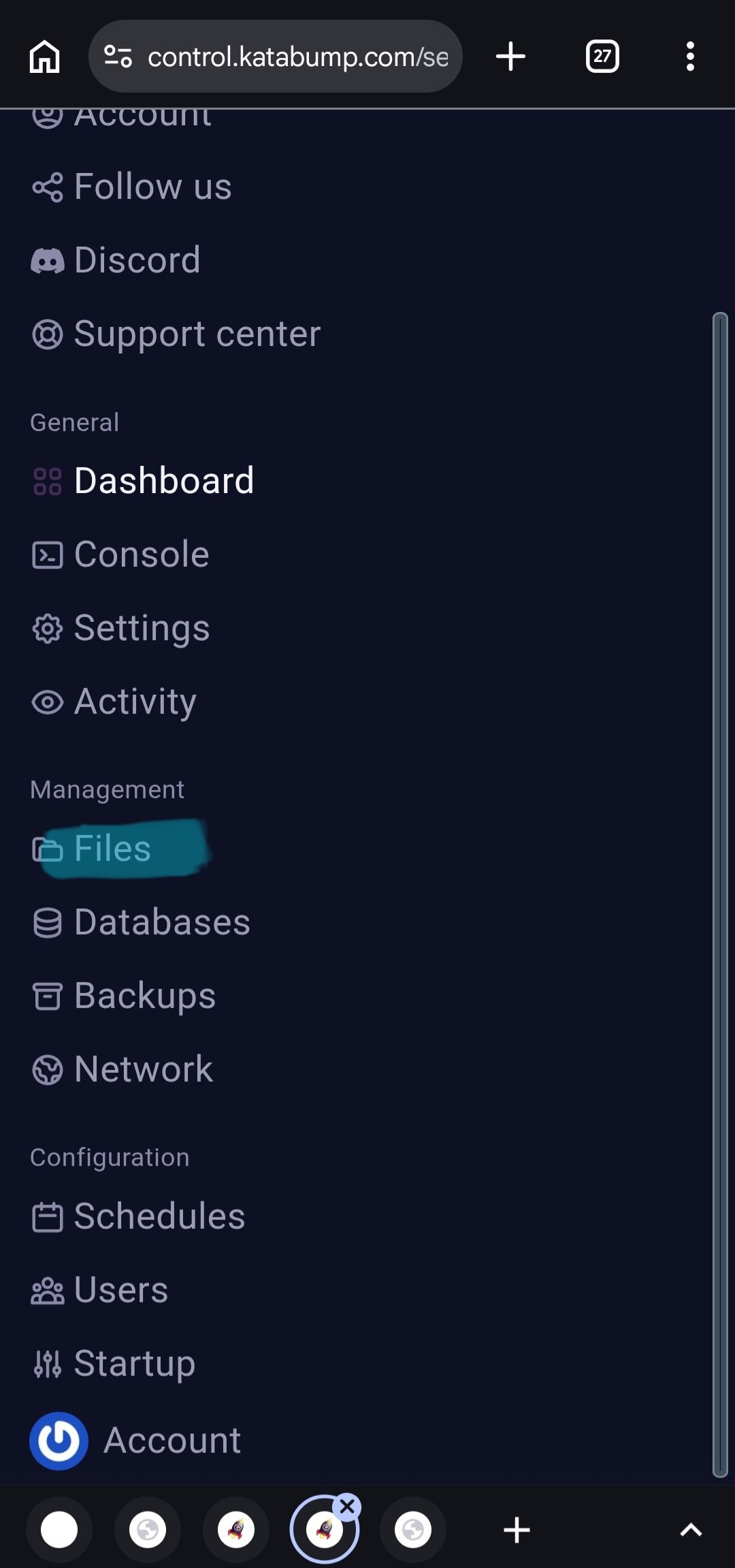 آپلود فایل‌ها از طریق File Manager